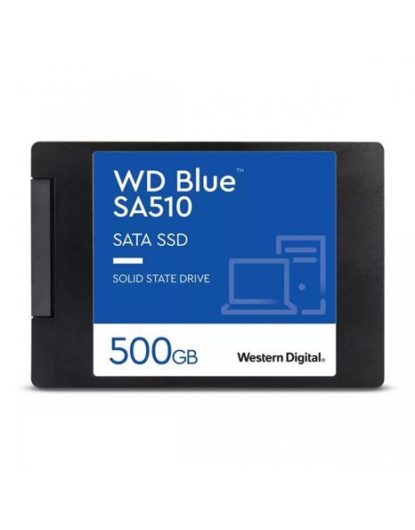 Western Digital Blue SA510 500GB SSD, 2.5-Inch, SATA3, 560MBps (Read)/510MBps (Write) (WDS500G3B0A)