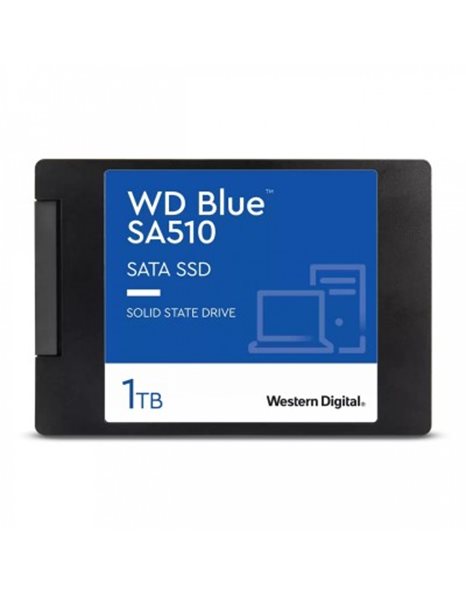 Western Digital Blue SA510 1TB SSD, 2.5-Inch, SATA3, 560MBps (Read)/520MBps (Write) (WDS100T3B0A)