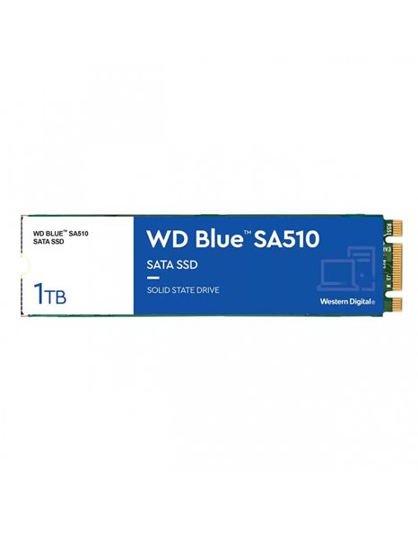 Western Digital Blue SA510 1TB SSD, M.2, SATA3, 560MBps (Read)/520MBps (Write) (WDS100T3B0B)