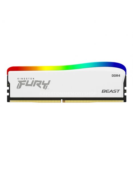 Kingston Fury Beast RGB (Special Edition) 8GB 3200MHz UDIMM DDR4 CL16 1.35V, White (KF432C16BWA/8)