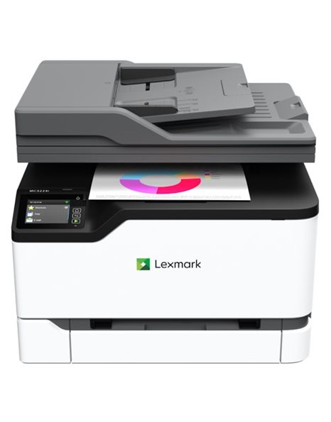 Lexmark MC3224i, A4 Color Laser Printer (Print/Scan/Copy/Fax), Duplex, ADF, 2400x600dpi, 22ppm, WiFi, Ethernet, USB, White (40N9740)