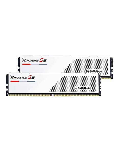 G.Skill Ripjaws S5 32GB Kit (2x16GB) 5600MHz UDIMM DDR5 CL30 1.25V, White (F5-5600J3036D16GX2-RS5W)