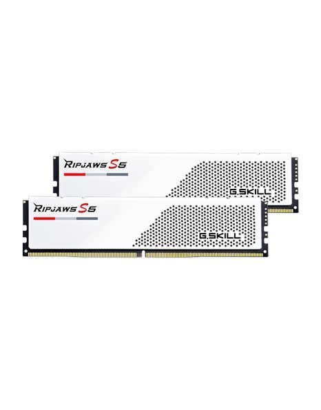 G.Skill Ripjaws S5 64GB Kit (2x32GB) 5600MHz UDIMM DDR5 CL30 1.25V, White (F5-5600J3036D32GX2-RS5W)