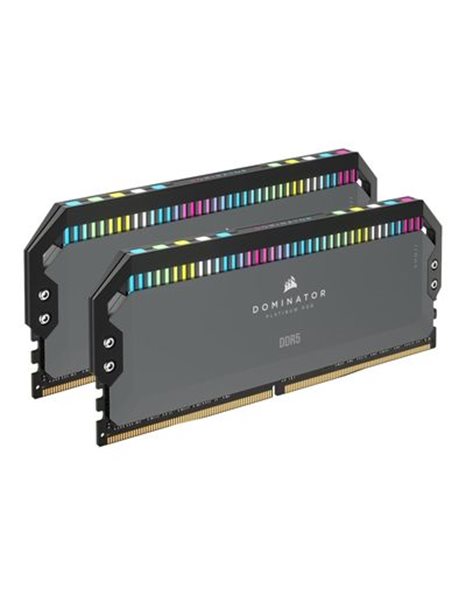 Corsair Dominator RGB 32GB Kit (2x16GB) 5600MHz UDIMM DDR5 CL36 1.25V, Cool Grey (CMT32GX5M2B5600Z36)
