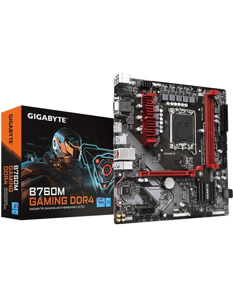Gigabyte B760M Gaming DDR4 (rev. 1.0), Intel, Socket 1700, mATX, 2xDDR4, 4xSATA3, M.2, Raid, 2.5GLAN, USB3.2, HDMI, DP, VGA (B760M GAMING DDR4)