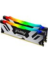 Kingston FURY Renegade RGB 32GB Kit (2x16GB) 6400MHz UDIMM DDR5 CL32 1.4V, Black/Silver (KF564C32RSAK2-32)