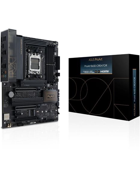 Asus ProArt B650-Creator, AMD, Socket AM5, ATX, 4xDDR5, 4xSATA3, M.2, Raid, 2.5GLAN+GLAN, USB3.2, HDMI, DP (90MB1C40-M0EAY0)