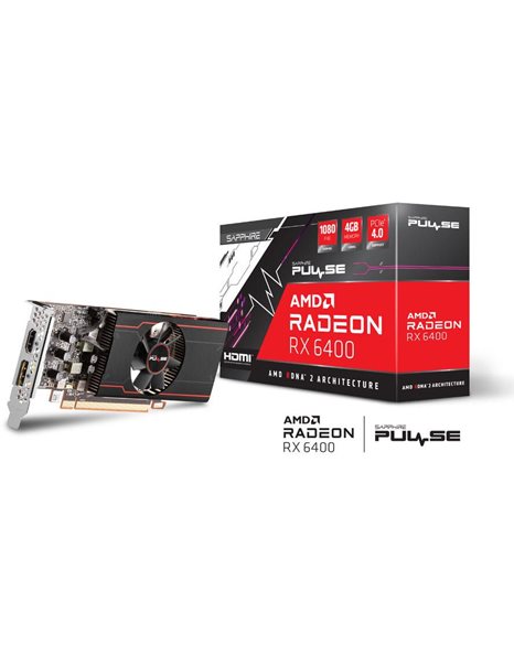 Sapphire Radeon Pulse RX 6400 4GB GDDR6, 64-Bit, HDMI, DP (11315-01-20G)
