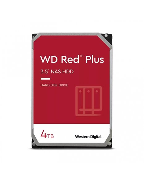 Western Digital Red Plus 4TB HDD, 3.5-Inch, SATA3, 256MB Cache, 5400rpm, For NAS (WD40EFPX)