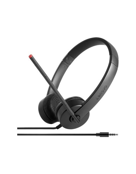 Lenovo Essential Stereo Analog Headset With Microphone, 3.5mm, 1.2m, Black (4XD0K25030)
