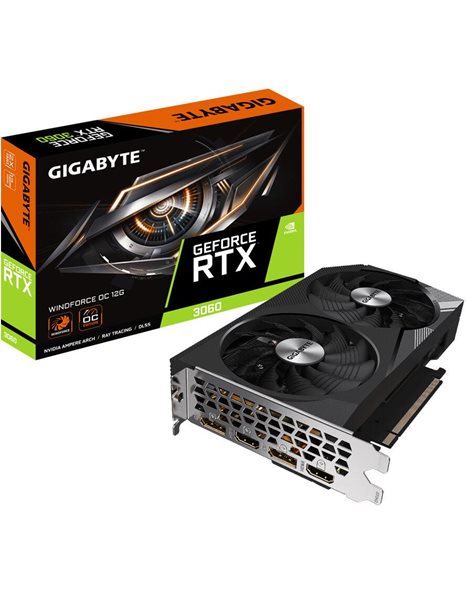 Gigabyte GeForce RTX 3060 Windforce OC 12GB GDDR6, 192-Bit, HDMI, DP (GV-N3060WF2OC-12GD)