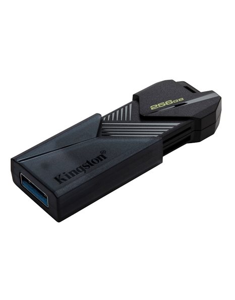 Kingston DataTraveler Exodia Onyx USB Flash Drive With Sleek Moving Cap, 256GB, USB 3.2 Gen 1, Black (DTXON/256GB)