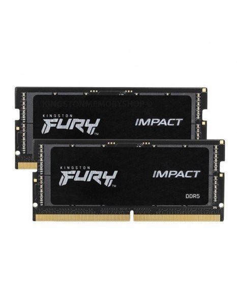 Kingston USD Fury Impact 32GB Kit (2x8GB) 4800MHz SODIMM DDR5 CL40 1.1V (KF548S38IBK2-32r)