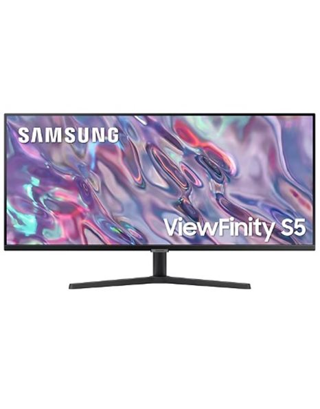 Samsung ViewFinity S5 S50GC, 34-Inch UWQHD VA Monitor, 3440x1440, 21:9, 5ms, 3000:1, HDMI, DP, Black (LS34C500GAUXEN)