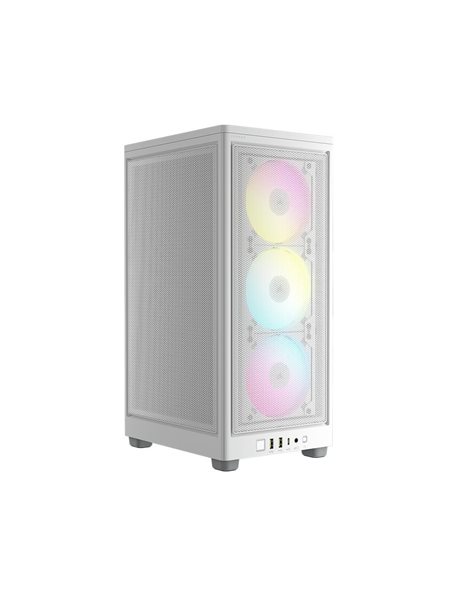 Corsair 2000D RGB AirFlow, Mini Tower, Mini-ITX, USB3.0, No PSU, Tempered Glass, White (CC-9011247-WW)