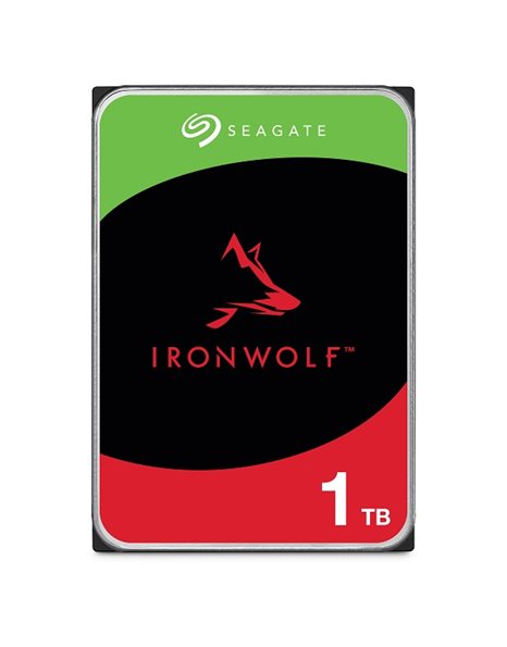 Seagate Ironwolf HDD, 1TB 3.5-Inch SATA 6Gb/s, 256MB Cache, 5400rpm, For NAS (ST1000VN008)