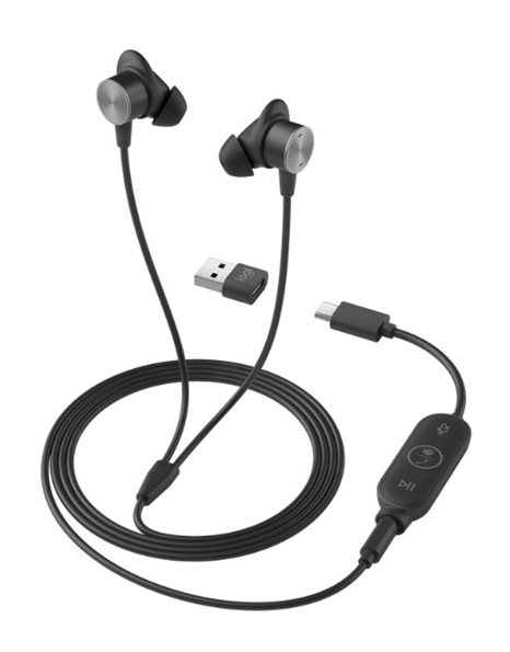 Logitech Zone Wired Earbuds (UC Version), USB Type-C, Graphite (981-001013)