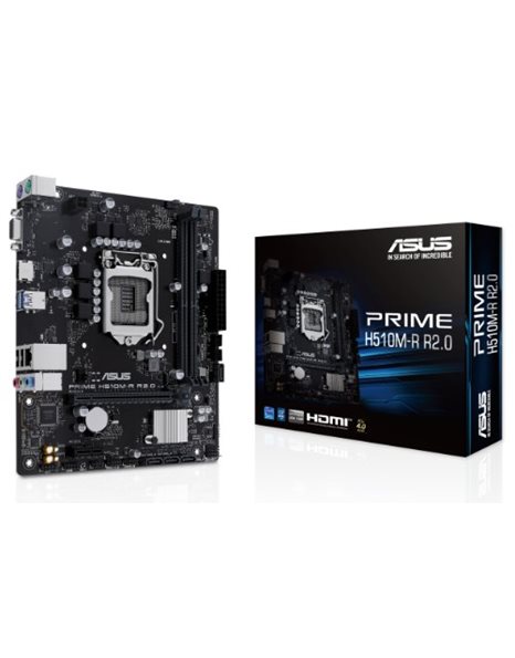 Asus Prime H510M-R R2.0, Intel, Socket 1200, mATX, 2xDDR4, 4xSATA3, GLAN, USB3.2, HDMI, VGA (90MB1EX0-M0ECY0)