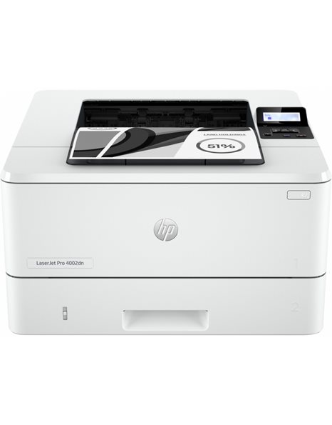 HP LaserJet Pro 4002dn, A4 Mono Laser Printer, 1200x1200dpi, 40ppm, Ethernet, USB, White (2Z605F)