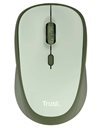 Trust Yvi+ Silent Wireless Mouse Eco, 4 Buttons, 1600dpi, Green (24552)