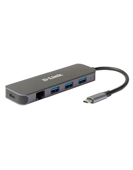 D-Link 5-in-1 USB-C Hub With Gigabit Ethernet/Power Delivery (DUB-2334)