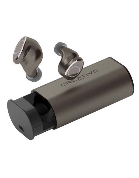 Creative Outlier Pro True Wireless Sweatproof In-Ear Headphones With Hybrid ANC, Metallic Umber (51EF0930AA000)