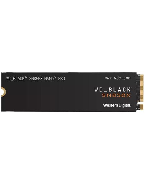 Western Digital Black SN850X 1TB SSD, M.2 2280, PCIe Gen4x4, 7300MBps (Read)/6300MBps (Write), Without Heatsink (WDS100T2X0E)