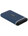 Transcend ESD370C Portable 250GB SSD, USB-C, USB 3.1 Gen2, Up To 1050MBps (Read)/Up To 950MBps (Write), Navy Blue (TS250GESD370C)
