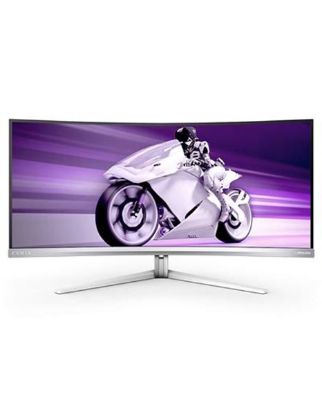 Philips Evnia 34M2C8600/00, 34-Inch WQHD OLED Curved Gaming Monitor, 3440x1440, 144Hz, 21:9, 0.03ms, 1000000:1, USB, HDMI, DP, Speakers, White (34M2C8600/00)