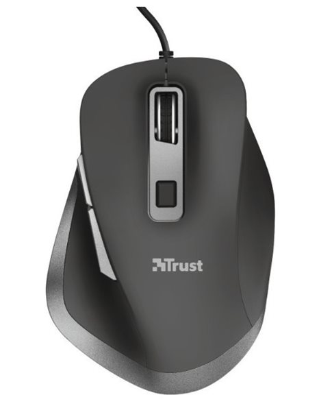 Trust Fyda Wired Mouse, 6 Buttons, 5000dpi, Black (24728)