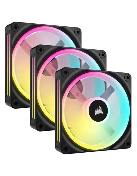 Corsair iCUE LINK QX120 RGB 3x120mm PWM PC Fans Starter Kit with iCUE LINK System Hub, Black (CO-9051002-WW)