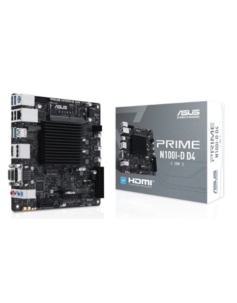 Asus Prime N100I-D D4-CSM, Intel, Mini-ITX, 1xDDR4, 1xSATA3, M.2, GLAN, USB3.2, HDMI, DP, VGA (90MB1F70-M0EAYC)