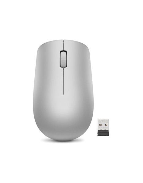 Lenovo 530 Wireless Optical Mouse, 3 Buttons, 1200dpi, Platinum Grey (GY50Z18984)