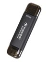 Transcend ESD310C Portable 512GB SSD, USB-C/USB-A, USB 10Gbps, Up To 1050MBps (Read)/Up To 950MBps (Write), Black (TS512GESD310C)