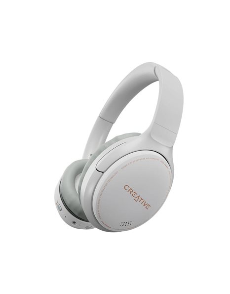 Creative Zen Hybrid Wireless Over-Ear Headphones With Hybrid Active Noise Cancellation, White (51EF1010AA000)