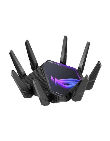 Asus ROG Rapture GT-AXE16000 Quad-Band WiFi 6E (802.11ax) Wireless Gaming Router, Black (90IG06W0-MU2A10)