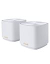 Asus ZenWiFi XD4 Plus Whole-Home Mesh WiFi 6 System, White, 2-Pack (90IG07M0-MO3C20)