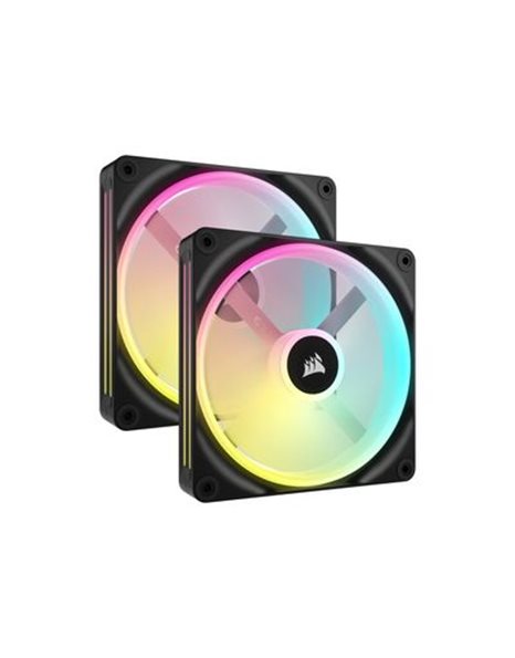 Corsair iCUE Link QX140 RGB 2x140mm PWM PC Fans Starter Kit With iCUE LINK System Hub, Black (CO-9051004-WW)