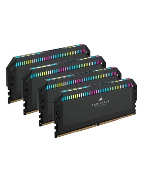 Corsair Dominator Platinum RGB 64GB Kit (4x16GB) 6600MHz UDIMM DDR5 CL32 1.4V, Black (CMT64GX5M4B6600C32)
