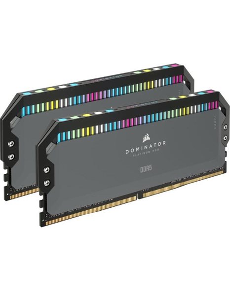 Corsair Dominator Platinum RGB 32GB Kit (2x16GB) 6000MHz UDIMM DDR5 CL30 1.40V, Cool Grey (CMT32GX5M2B6000Z30K)