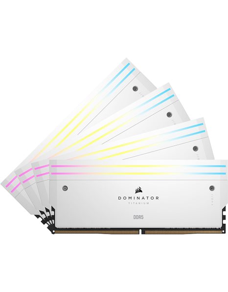 Corsair Dominator Titanium RGB 64GB Kit (4x16GB) 6000MHz UDIMM DDR5 CL36 1.35V, White (CMP64GX5M4B6000C36W)