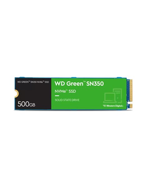 Western Digital Green SN350 500GB SSD, M.2 2280, PCIe Gen3x4, NVMe v1.3, 2400MBps (Read)/1500MBps (Write) (WDS500G2G0C)