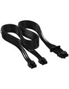 Corsair Premium Individually Sleeved 12+4pin PCIe Gen 5 12VHPWR 600W Cable Type 5 Gen 5, Black (CP-8920323)