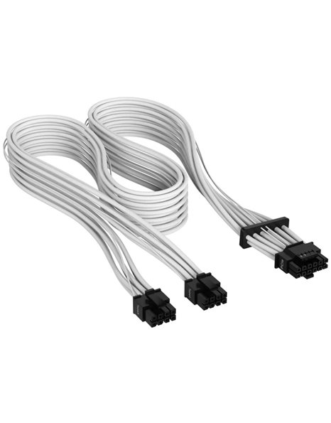 Corsair Premium Individually Sleeved 12+4pin PCIe Gen 5 12VHPWR 600W Cable Type 5 Gen 5, White (CP-8920324)