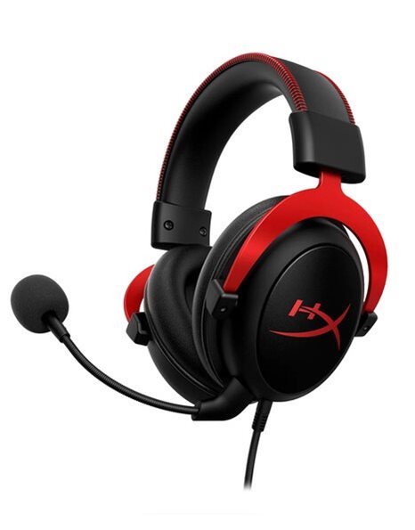 Kingston HyperX Cloud II Wired Over Ear Gaming Headset, Red/Black (4P5M0AA)