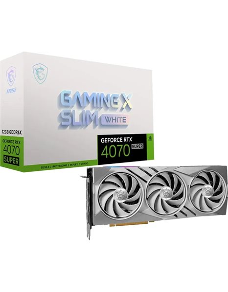 MSI GeForce RTX 4070 Super Gaming X Slim White 12GB GDDR6X, 192-Bit, HDMI, DP (V513-632R)