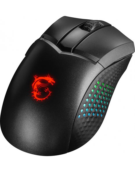 MSI Clutch GM51 Lightweight RGB Wireless Optical Gaming Mouse, 6 Buttons, Up To 26000dpi, Black (S12-4300080-C54)