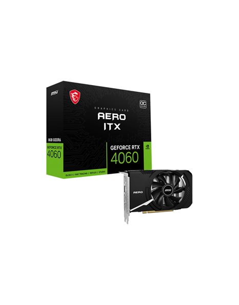 MSI GeForce RTX 4060 Aero ITX 8GB GDDR6 OC, 128-Bit, HDMI, DP (V812-012R)