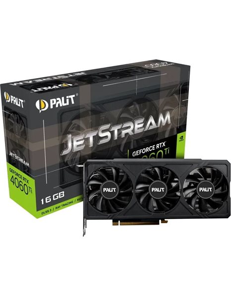 Palit GeForce RTX 4060 Ti JetStream 16GB GDDR6, 128-Bit, HDMI, DP (NE6406T019T1-1061J)
