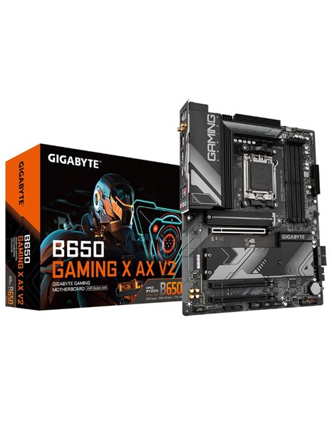 Gigabyte B650 Gaming X AX V2 (rev. 1.x), AMD, Socket AM5, ATX, 2xDDR5, 4xSATA3, M.2, RAID, 2.5GLAN, WiFi+BT, USB3.2, HDMI, DP (B650 GAMING X AX V2)